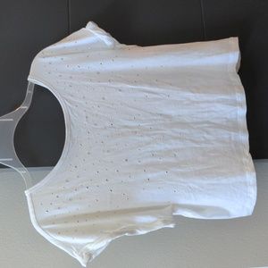 NWOT Victoria's Secret Tee Shop Cropped Off the Shoulder Top Size S